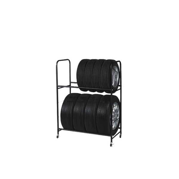 YD81-030C,Movable Tire Rack: Adjustable, Mobile (For Auto Shops/Garages)