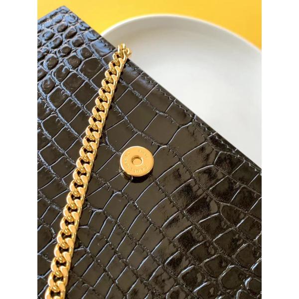 Tassel Kate цепи золота сумки черноты телячьей кожи YVES ST LAURENT небольшой