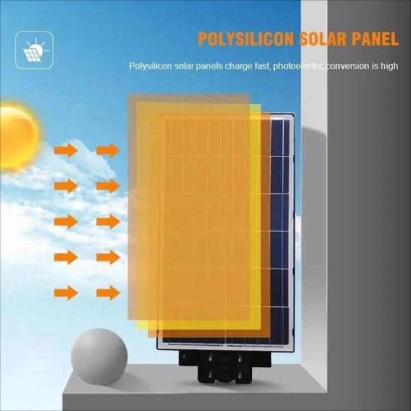 8000 lumens Lumière solaire LED 480W Lumière solaire LED intégrée