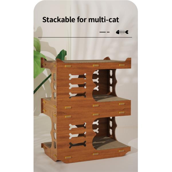 Cat's Paradise Corrugated Cardboard Cat Scratcher Lounge House with Custom Design