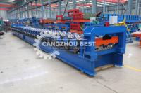 Petit pain en acier de plancher de plate-forme formant la machine avec le dispositif hydraulique de coupe