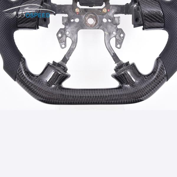 Gloss Sports Car Honda Crz Steering Wheel Carbon Fiber Black Leather 350mm
