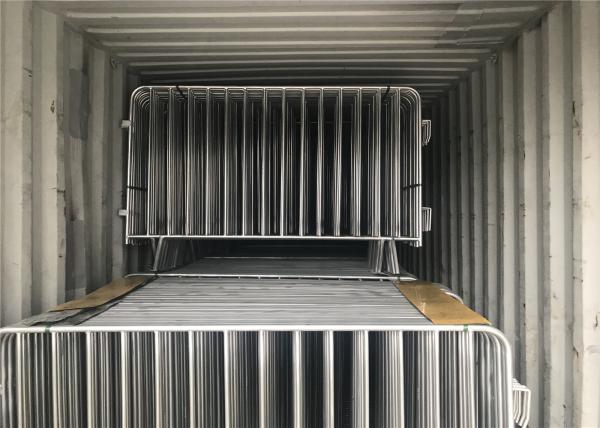 Hot Dipped Galvanized Crowd Control Barriers 1090mm x 2500mm 14 microns hdg pre-galvanized cold zinc painted at welds