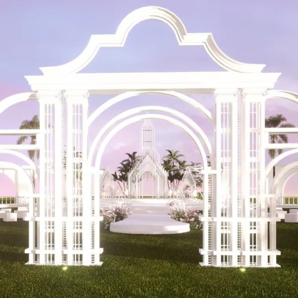 Solar Aligned Ceremony Altar Permanent Wedding Structure With Seasonal Light