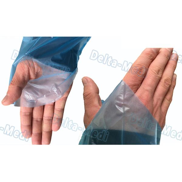 Мантия КПЭ водоустойчивых медицинских пластиковых продуктов хирургическая/мантия изоляции с тумаком петли большого пальца руки