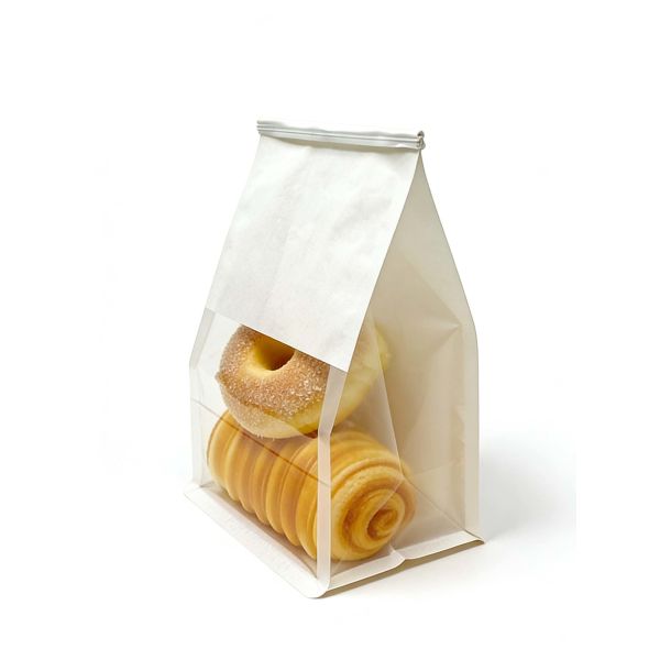 Recycle Plastic Transparent Bread Baguette Bag with Customized Strap