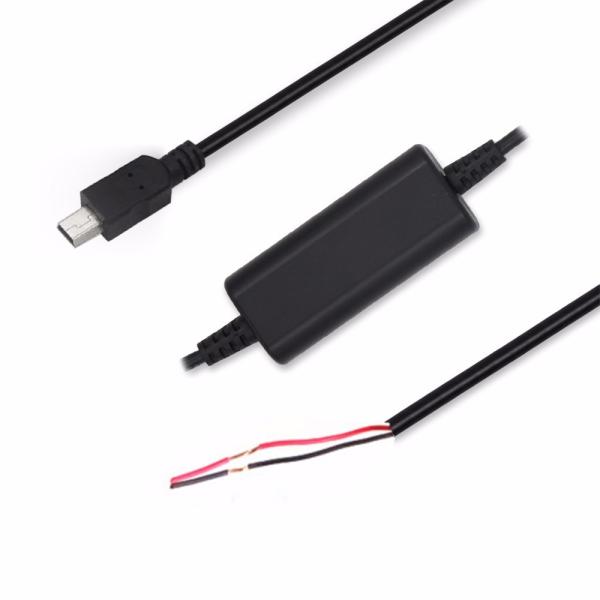 12Vから5V DCコンバーターケーブル、ドライブレコーダー用、Micro USB付き