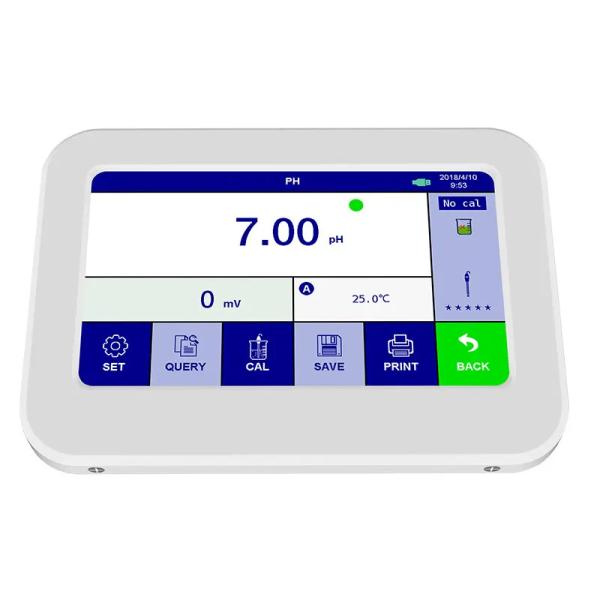 P701 Mesureur de pH de bureau à écran tactile LED auto-étalonnant de 7 pouces pour la détection de liquide dans divers secteurs