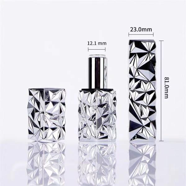 16.5*120.35mm Crease Electroplating 5g Pretty Lipstick Tube Container for Makeup