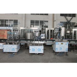 SUS304 / SUS316 Water Bottle Filling Machine , Small Scale Pure Liquid Filling Line