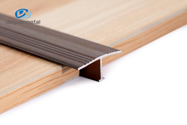 6063 Aluminum T Profiles 2500mm Anodized For foor decoration with anti-slip powder coating treament