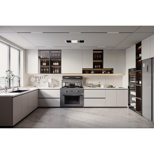 One-Stop Design Villa Apartment Modular Modern Laminate Kitchen Furniture