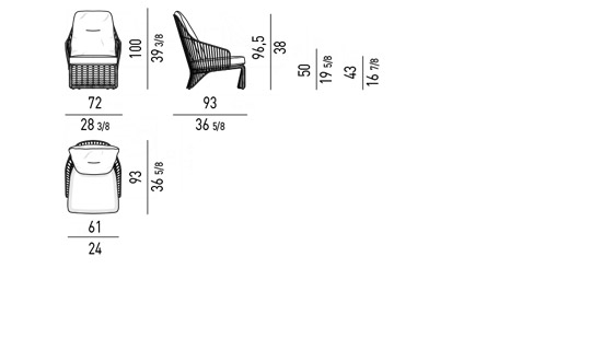 Outdoor Home Furniture Modern Rope Sofa Chair with Customized Modern Design Style