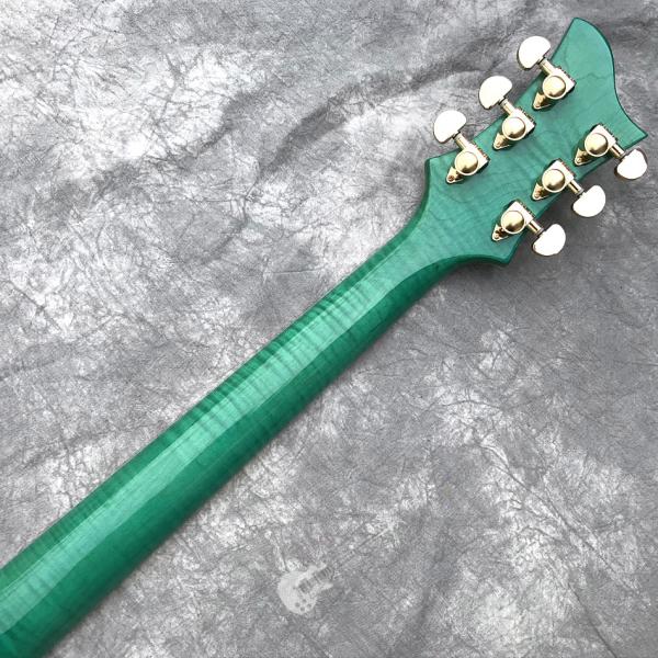 2020 Custom Semi-Hollow High Quality Green Customizable Logo and Shape Electric Guitar