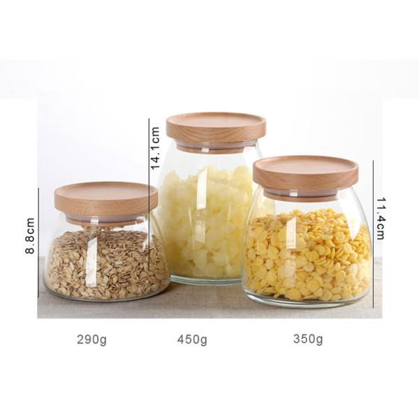 Lead Free Sealable Glass Jars Household Food Grade Storage Tanks For Coffee Beans