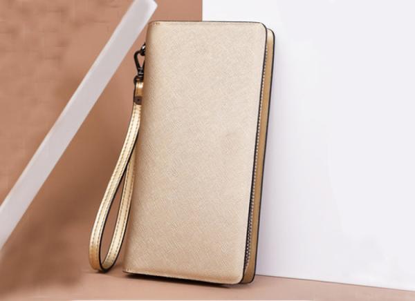 Purse lady Custom logo leather long handbag 2019 stylish simple zipper multi-functional handbag wallet