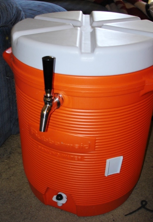Cooler for Homebrew Beer Keg