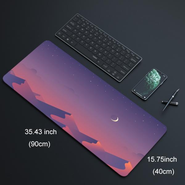 Custom Logo Print Gaming Mousepad Large XXL Extended Size with Non Slip Rubber Base