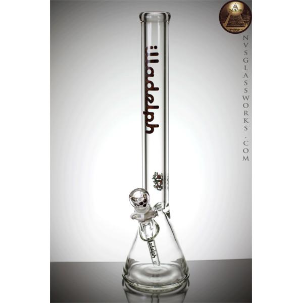 Beaker трубы курения 7mm стекла кальяна льда стеклянный со светящими этикетами 12Inch