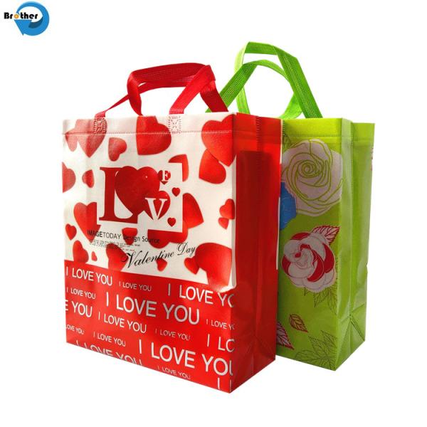 Cheap Custom Promotion Simple PP Non-Woven Shopping Bag Recyclable Foldable Laminated Nonwoven Carrier