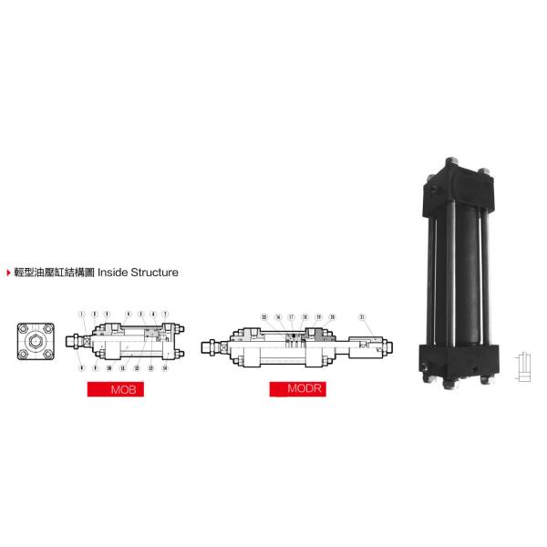 Light Duty Hydraulic Cylinders Carbon Steel Body High Performance Oil Seal