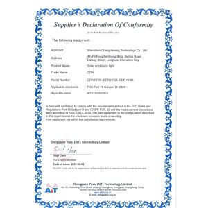 Shenzhen Changdaneng Technology Co., Ltd. Certifications