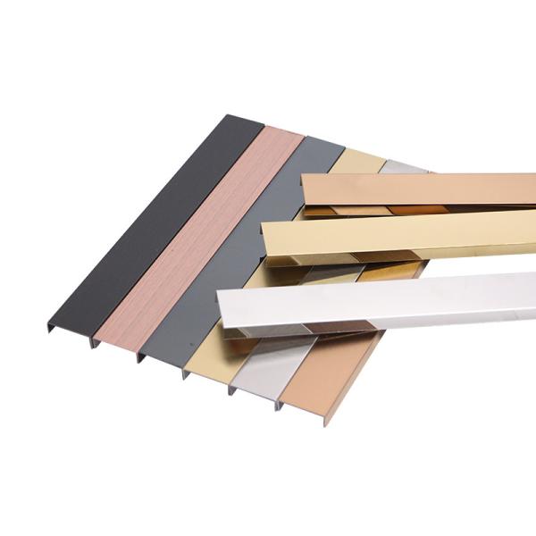 Golden Aluminium U Channel 15mm Bathroom Tile Edge Trim Metal Tile Trim Strips