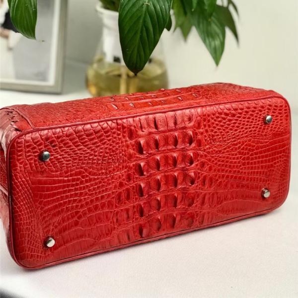 Authentic Crocodile Leather Women Top-handle Handbag Female Large Shoulder Bag Genuine Alligator Skin OL Lady Work Purse