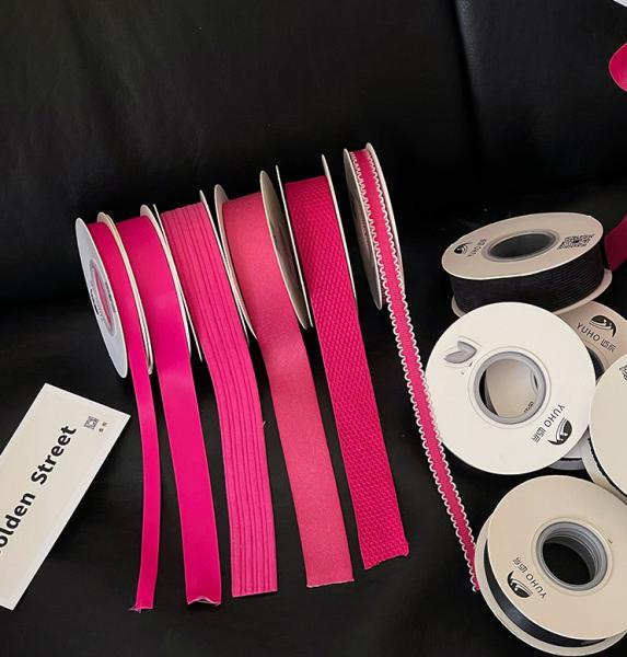 Customized Colors Barbie Pink Ribbon Flower Bouquet Strap Gift DIY Bow Flower Shop Floral Materials