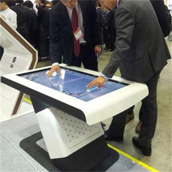 Z Shaped Irregular Smart Screen Touch Table Multimedia AIO Touch Screen Coffee Table