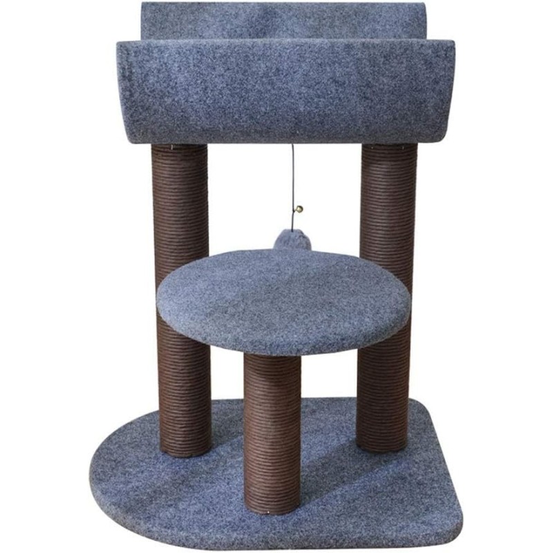 Natural Sisal & Wool Eco-Friendly Cat Scratching Post & Climbing Frame with Christmas Design-Cat Toy for Grinding Claws