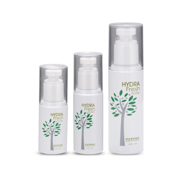 Пластмасовый контейнер 100ml цилиндрической формы косметический с белым спрейером насоса лосьона