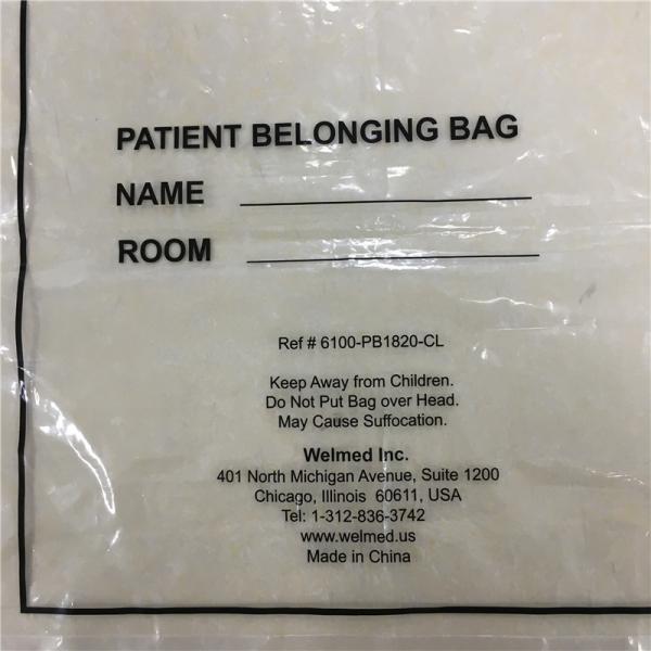 Biodegradable Drawstring Patient Belongings Bag,Manufacturer of Patient Belonging Bag with Rigid Handle OEM Available