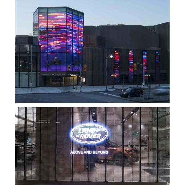 На открытом воздухе прозрачный экран приведенный SMD стеклянный для цвета витрины P3.9 P7.8 полного