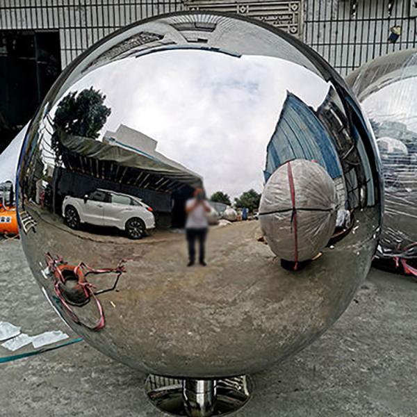 H250cm Sphere Garden Mirror Sculpture Metal Modern Sculpture Outdoor