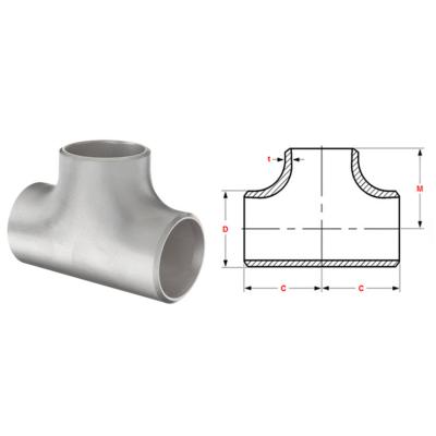 Encaixe de aço inoxidável dos T ASTM A815 S32750 T do encaixe de tubulação SS304