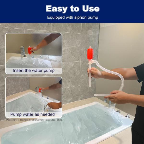 Water Storage Bladder, 100 Gallon Heavy Duty Food-Grade Plastic Bag, For Emergency Water Bank, Ideal For Bathtub Water Storage, Camping, Gardening And Agricultural Irrigation.