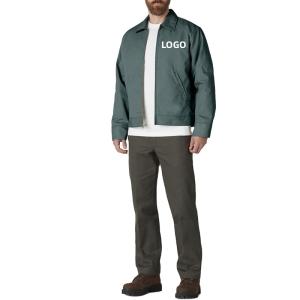 Casaco Bomber Homens OEM Capota com fecho Elegante Casaco de lona Casaco Para