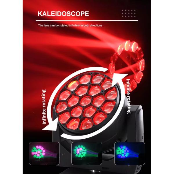 LED DJ Disco 19X40W Bee Eye RGBW 4in1 Wash Zoom Moving Head Light 19*40W Wash Light
