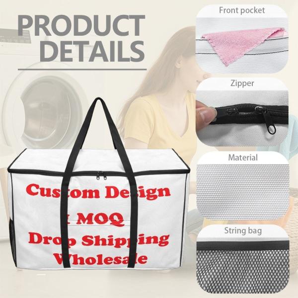 Thermal Cooler Insulated Bag, Shopping Cooler Bag Fabrics Print On Demand Custom Dirty Clothes Basket Large Laundry Basket Durable Dirty Clothes Storage Laundry Bin