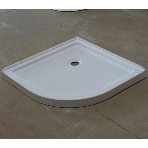 Single Color Roud Acrylic Shower Tray with Topmount Installation and Drainage System