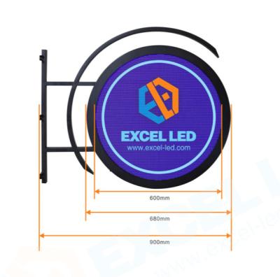 Full Color Smart Logo Led Display Double Sides Outdoor Advertising Led Logo Display