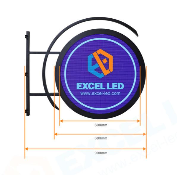 Full Color Smart Logo Led Display Double Sides Outdoor Advertising Led Logo Display