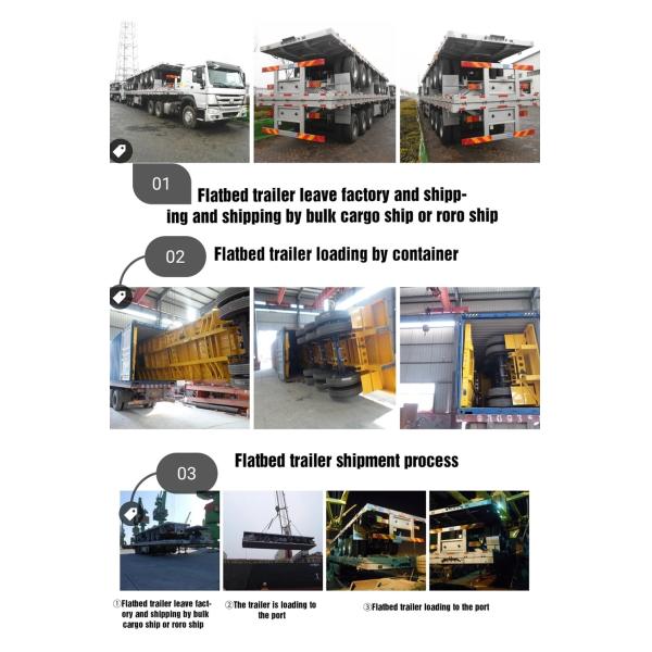 80 Ton 40ft 45ft Used 4 Axle Flatbed Semi Trailer