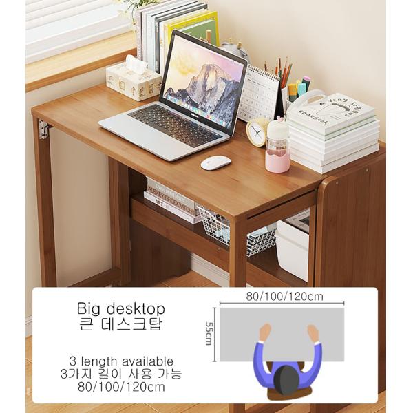 Household Folding Desk Living Room Large Study Table Office Space Saving Foldable Writing Workbench Home Furniture