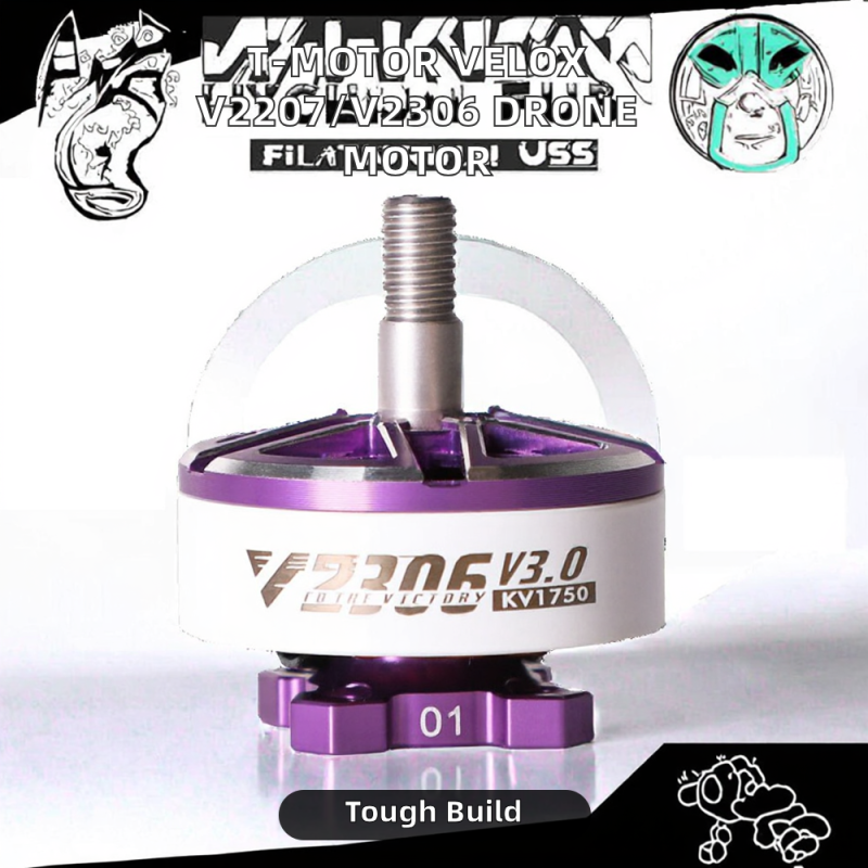 T-Motor Velox V2207/V2306 V3 1750KV/1950KV 5-6S/2550KV 4S Brushless FPV Racing Motor for Quadcopter Drone Freestyle RC Metal