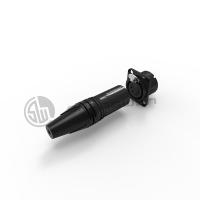 XLR Audio Power Conector de toma de corriente femenino 4 pin Micrófono IP40
