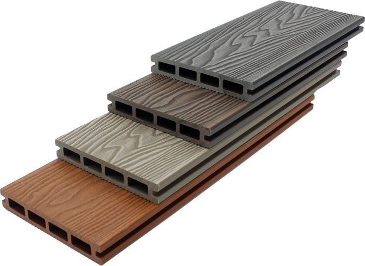 Outdoor WPC Decking Flame Retardant Anti Slip Custom Length For Resort Walkways