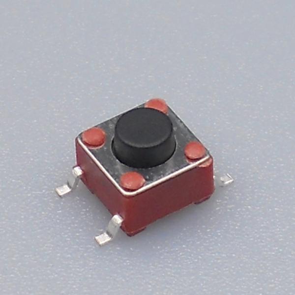 White Case Black Button 6mm Momentary Push Button Switch 4 Pin Terminal