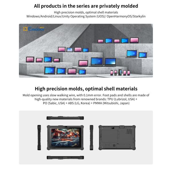 650г 10 дюймовый П65 Водостойкий планшет 5G с 1- 4G LTE 2D сканером штрих-кодов NFC GPS 9500mAh батарея